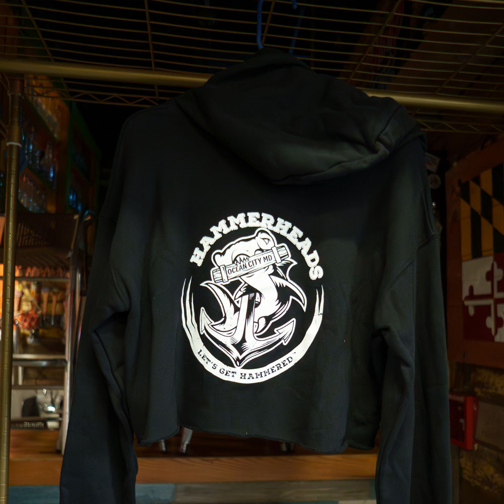 Women’s Black Crop Hoodie